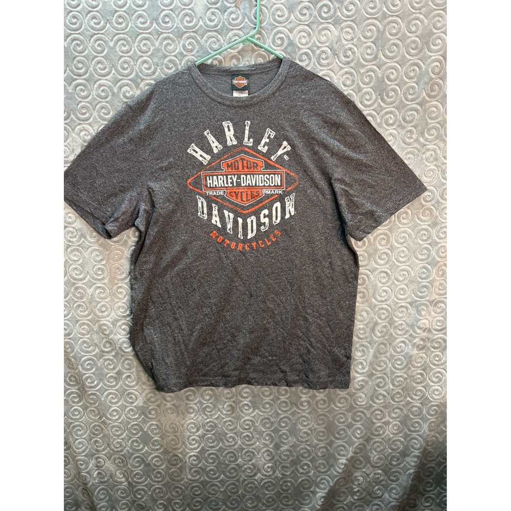 Harley Davidson Motorcycles Graphic T-Shirt Men's XL Dark Grey Short Sleeve Tee